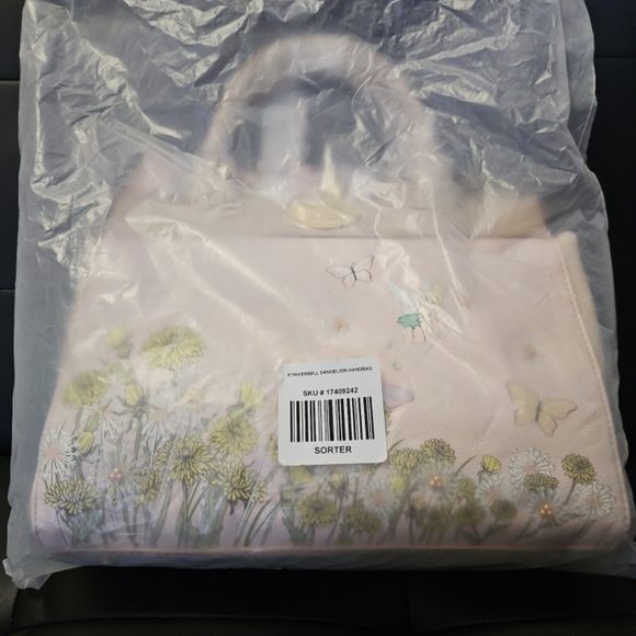 Disney Pink Tinker Bell Floral Satchel Bag - Picture 5 of 5